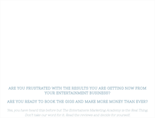 Tablet Screenshot of entertainersmarketingacademy.com